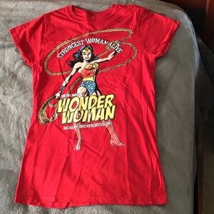 Red Wonder Woman Graphic T-Shirt